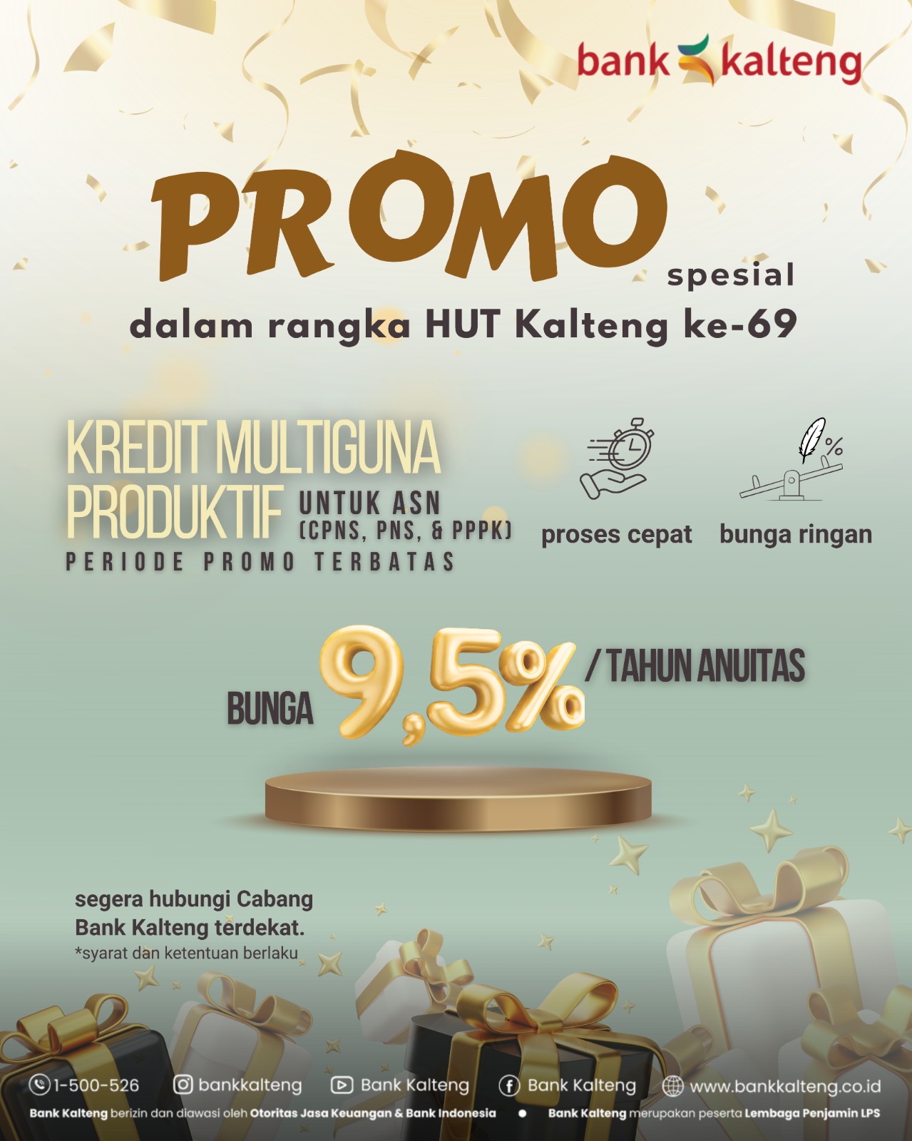 Promo Spesial Kredit Multiguna Produktif untuk ASN – HUT Kalteng ke-69