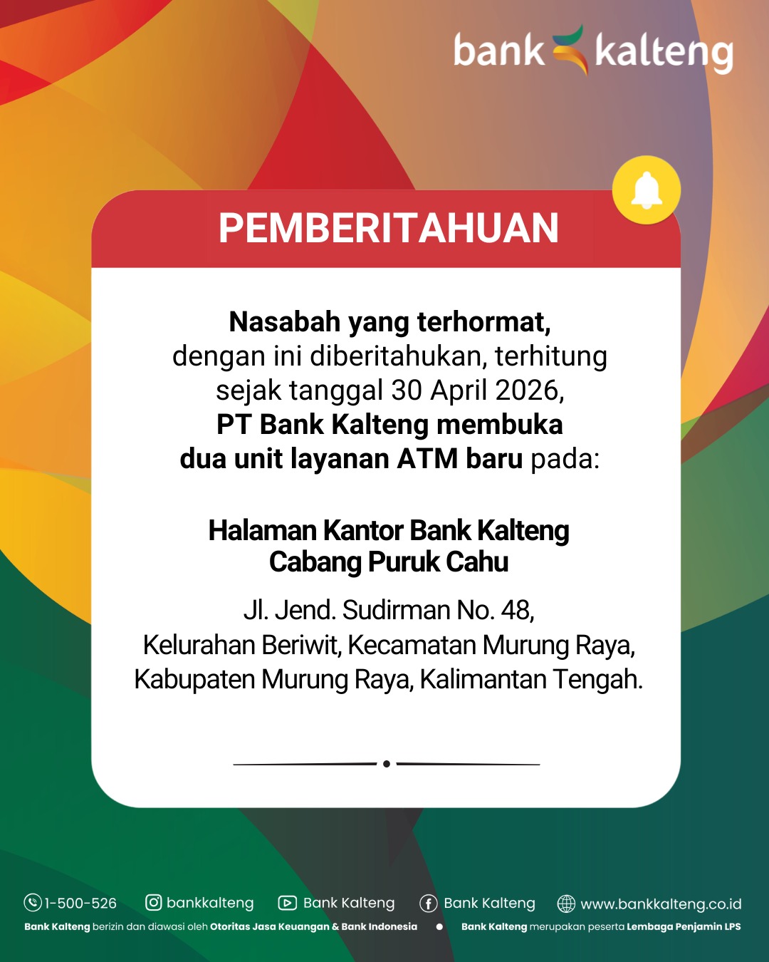 Pembukaan Unit Layanan ATM Baru