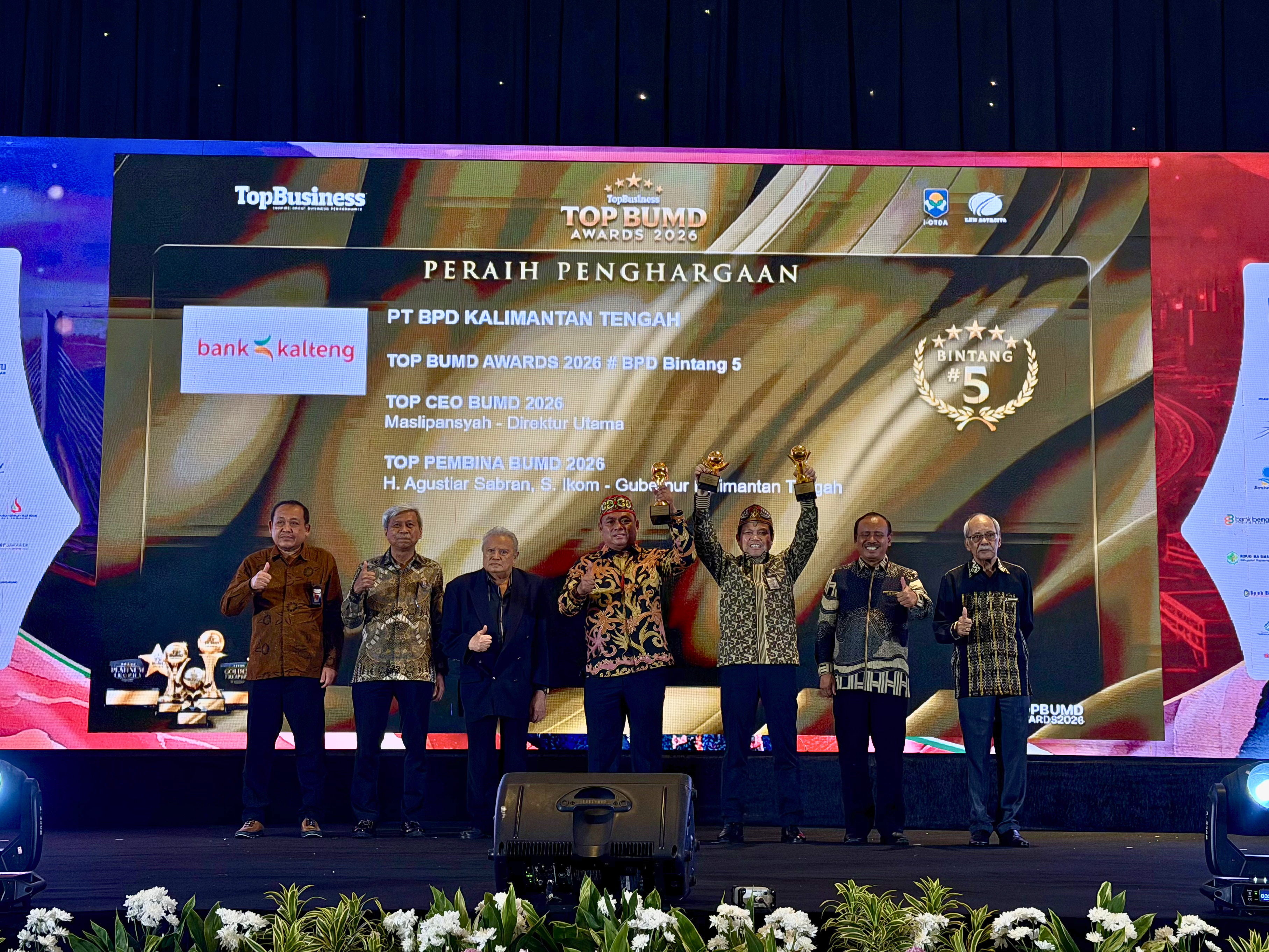 Bank Kalteng Raih TOP BUMD Awards 2026 Bintang 5,  Didukung Kinerja Keuangan yang Tumbuh Solid